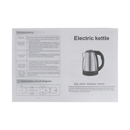 IPCONE 2L 1500W Stainless Steel Cordless Electric Kettle for Fast Boiling Water