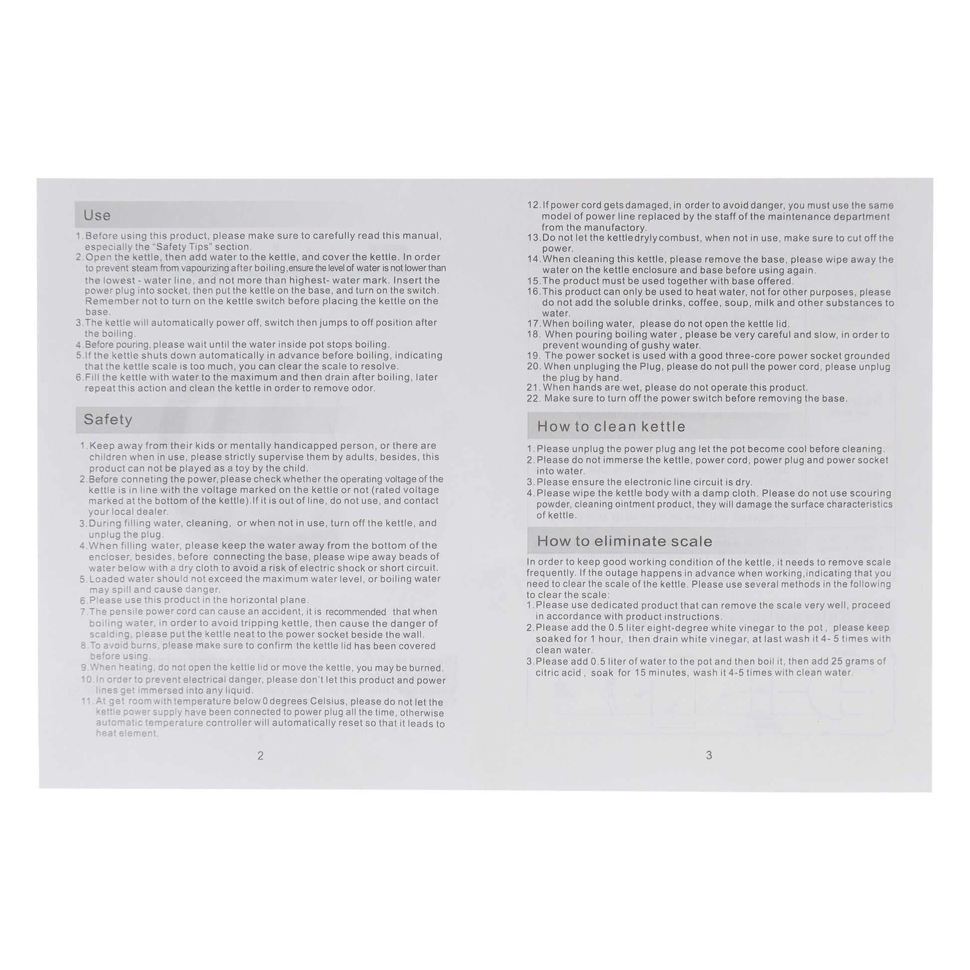 IPCONE 2L 1500W Stainless Steel Cordless Electric Kettle for Fast Boiling Water