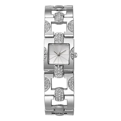 Elegant Silver Quartz Bracelet Watch for Women - High Quality Fashion