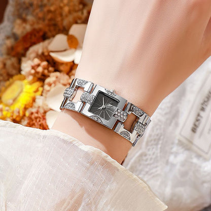 Elegant Silver Quartz Bracelet Watch for Women - High Quality Fashion