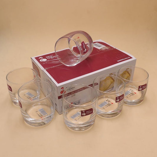 Premium 6-Piece 7.8oz Lead-Free Drinking Glass Set for Assorted Beverages
