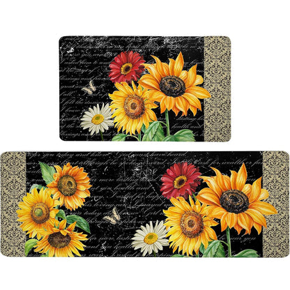 2-Piece Anti-Fatigue Kitchen Rug Set: Non-Slip, Dirt-Resistant Floor Mats