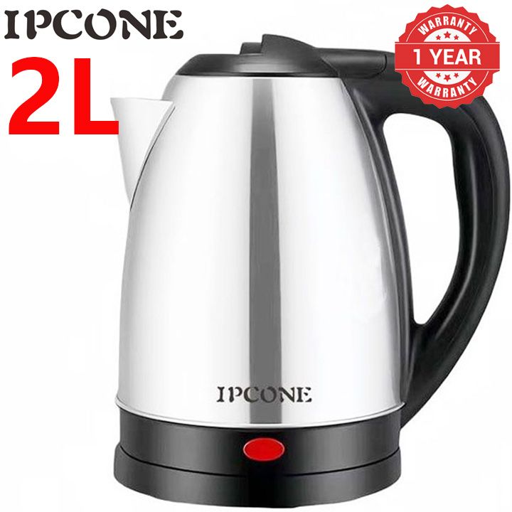 IPCONE 2L 1500W Stainless Steel Cordless Electric Kettle for Fast Boiling Water