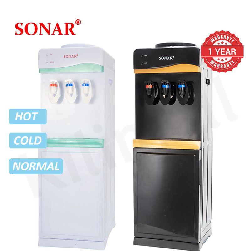 Sonar Top Loading Freestanding Hot Cold Normal Water Dispenser Push Tap Cooler