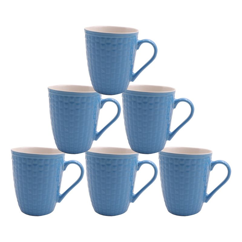 High-Quality Ceramic Coffee Tea Milk Mugs - 6 Piece Durable Drinkware Set