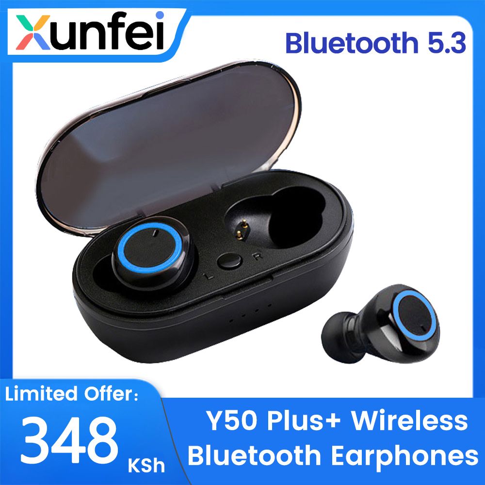 Y50 Plus+ TWS Wireless Bluetooth Earbuds: Noise Cancelling, Touch Control, with Mic
