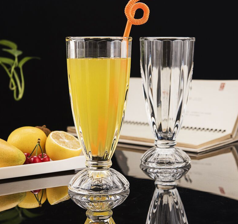 Sundabests 6-Piece High-Quality Round Glass Cups Set for Juice & Bar