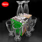 Sundabests 6-Piece High-Quality Round Glass Cups Set for Juice & Bar