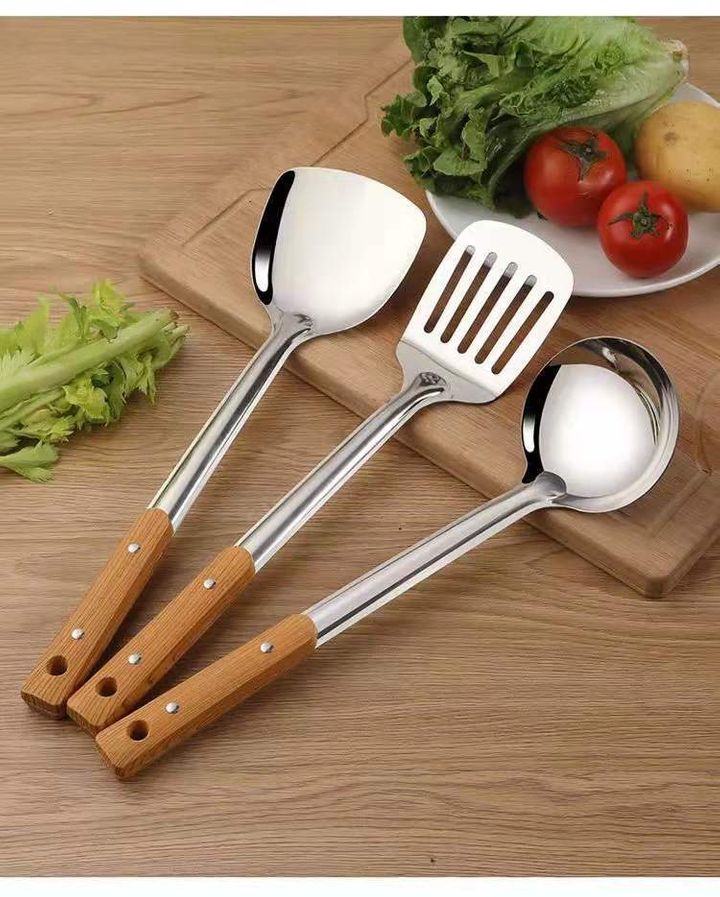 FBK Premium Stainless Steel 5-Piece Kitchen Utensil Set for Cooking