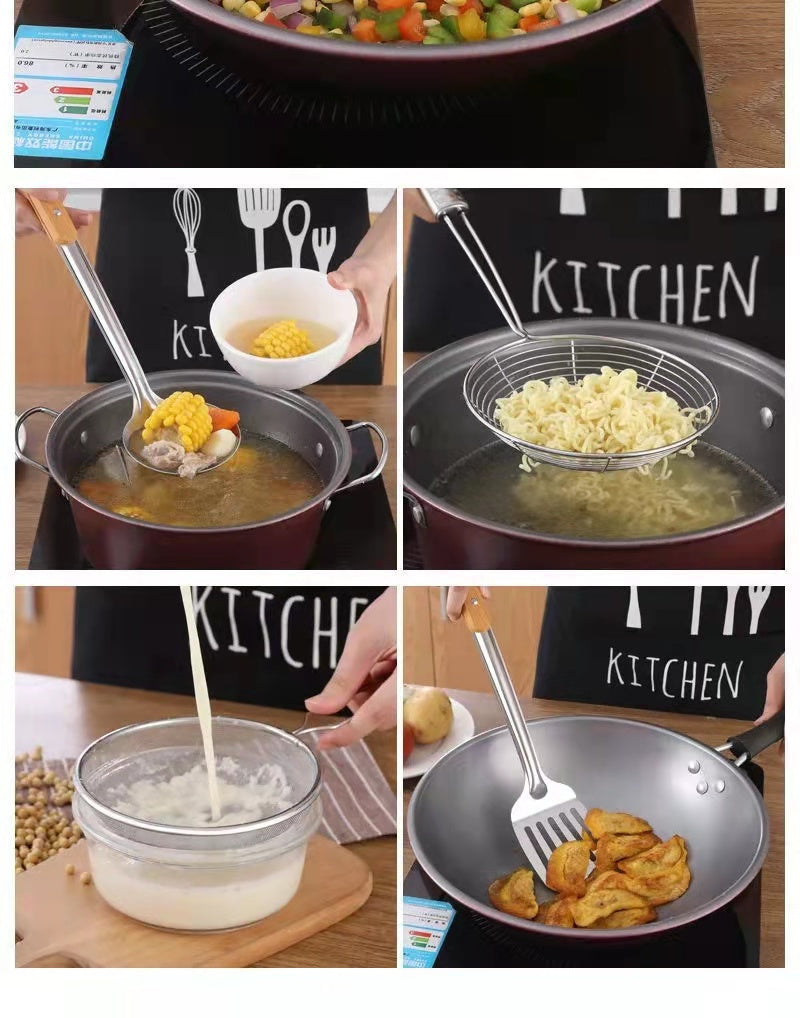 FBK Premium Stainless Steel 5-Piece Kitchen Utensil Set for Cooking