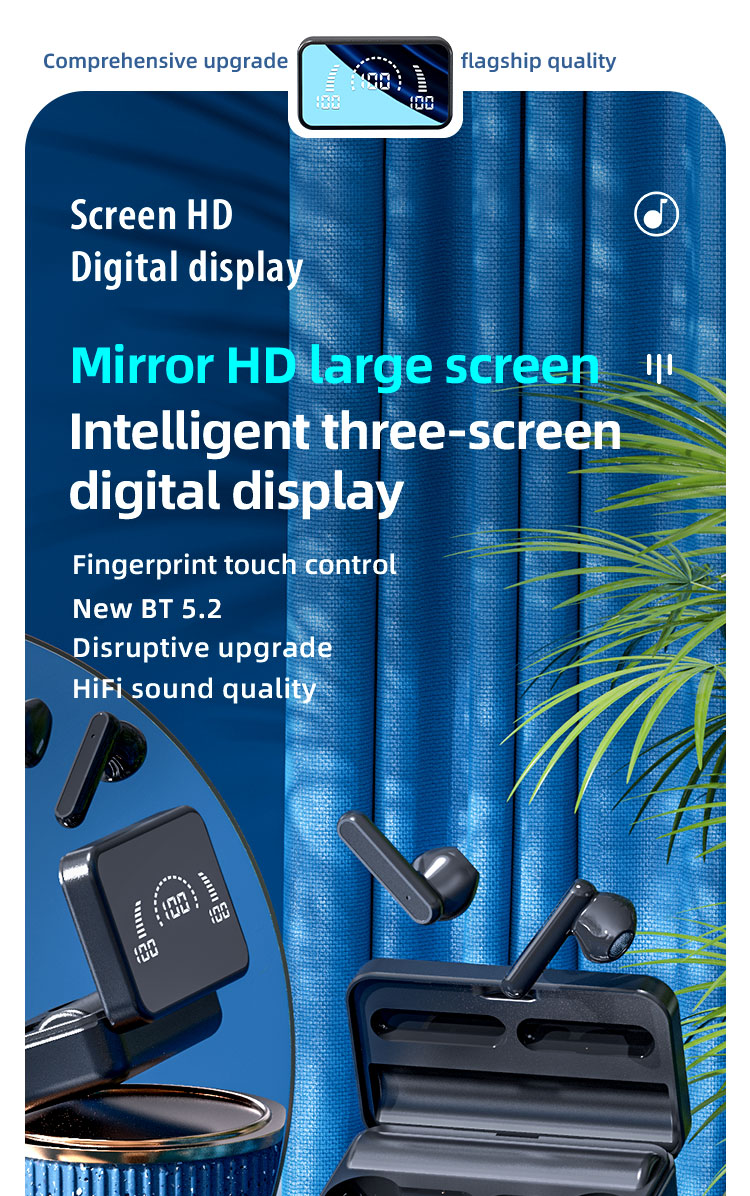 VEDO S20 Wireless TWS Bluetooth 5.1 Earbuds with Digital Power Display