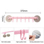 Adhesive Wall Mounted Multifunction Organizer Rack with Hooks for Bathroom Kitchen