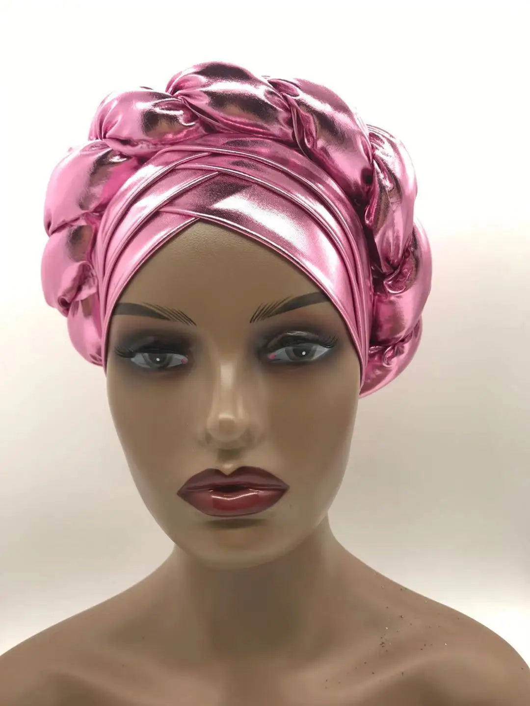 Premium Women's Braided Turban Headwrap - Auto Gele Headtie - Stylish Headscarf Bonnet