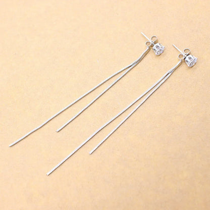 Sparkling Long Crystal Tassel Dangle Earrings for Women - Elegant Wedding & Gift Jewelry