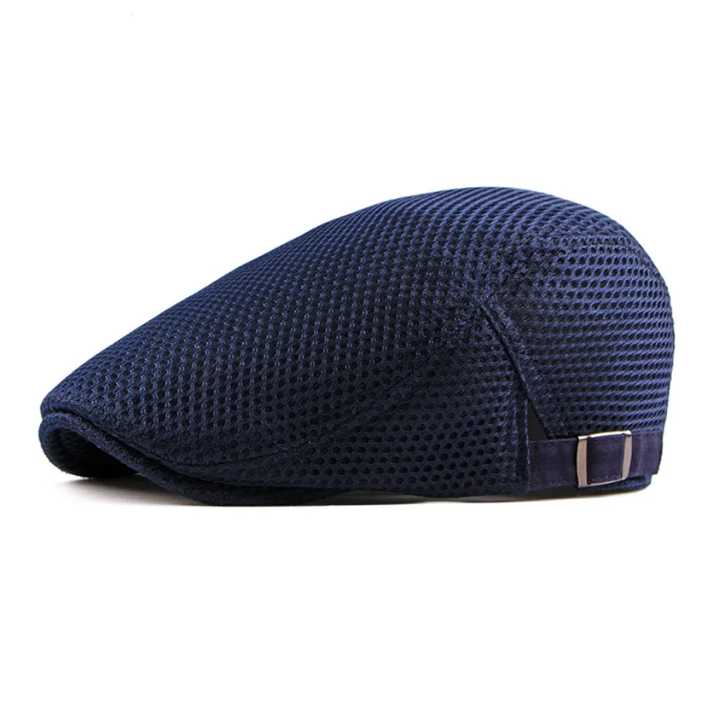 Unisex Mesh Flat Beret Cap - Summer Golf Driving Sun Protection