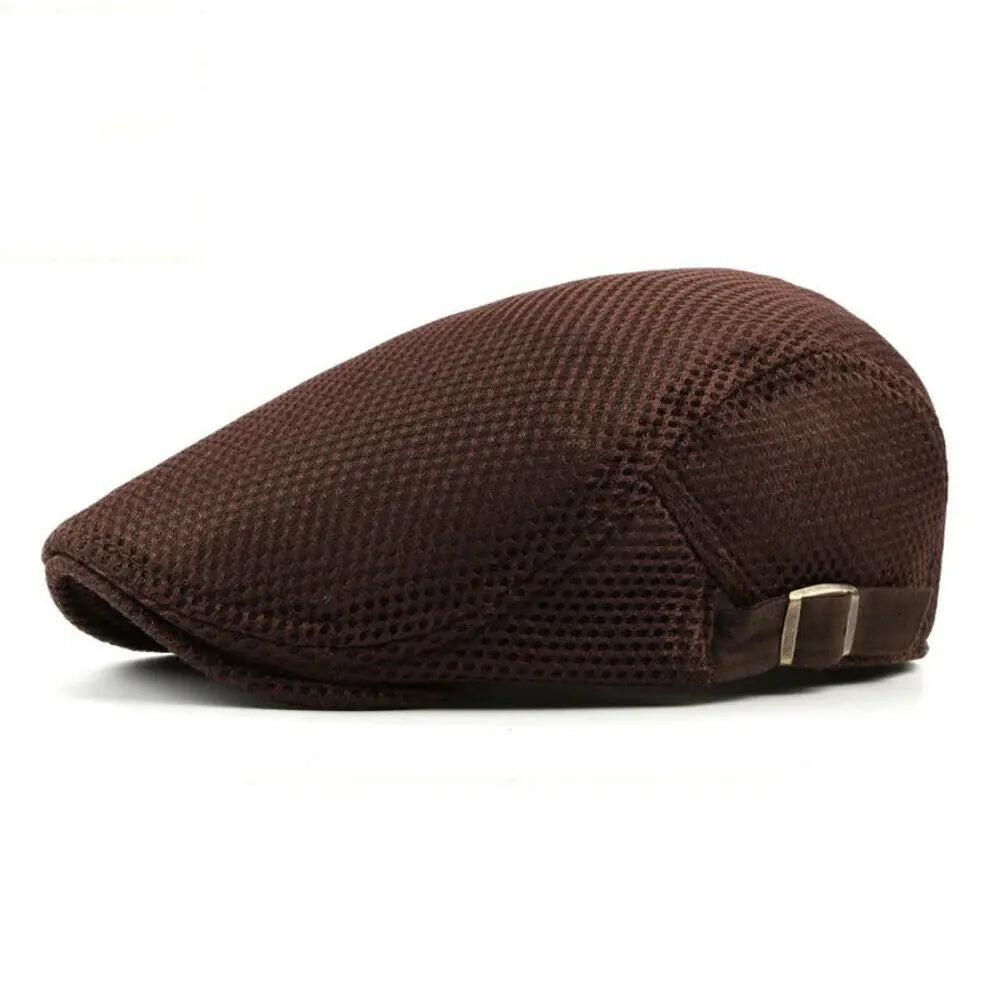 Unisex Mesh Flat Beret Cap - Summer Golf Driving Sun Protection