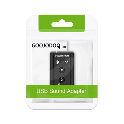 7.1 Surround USB Sound Card Audio Adapter for PC Headphone Microphone