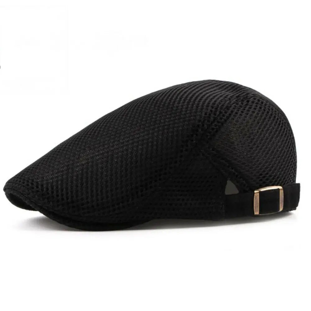 Unisex Mesh Flat Beret Cap - Summer Golf Driving Sun Protection