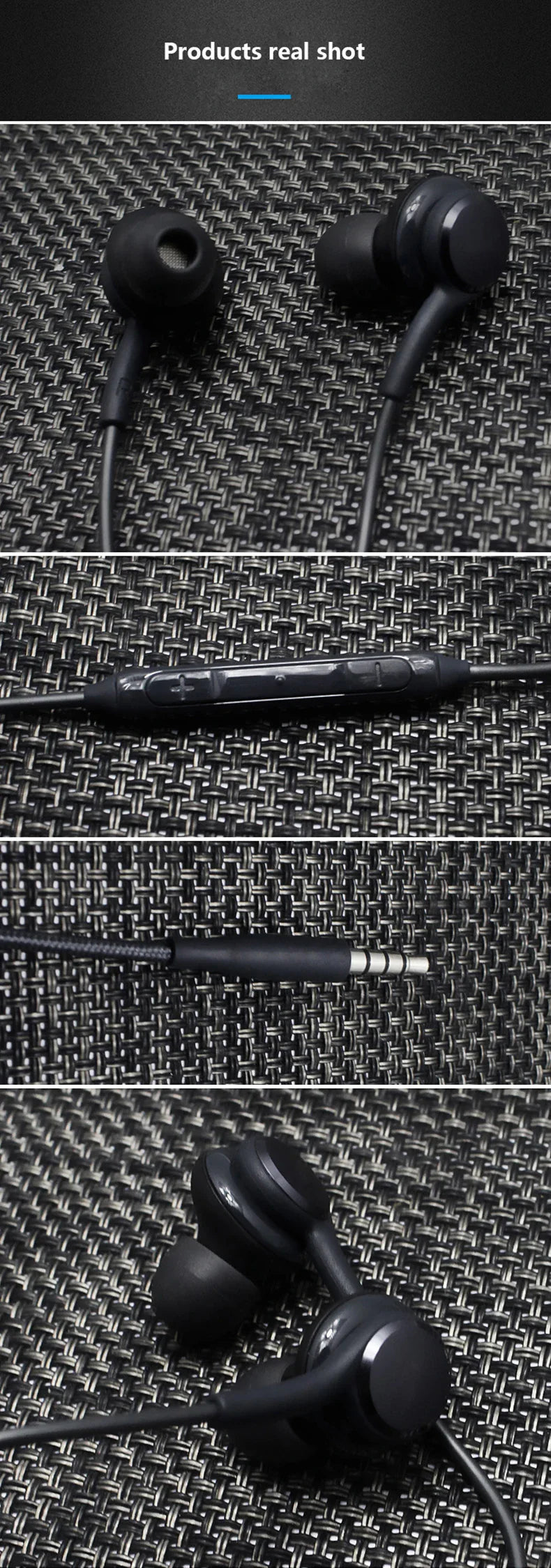 Premium Wired In-Ear Sports Earbuds with Mic, 3.5mm, Noise-Isolating Subwoofer