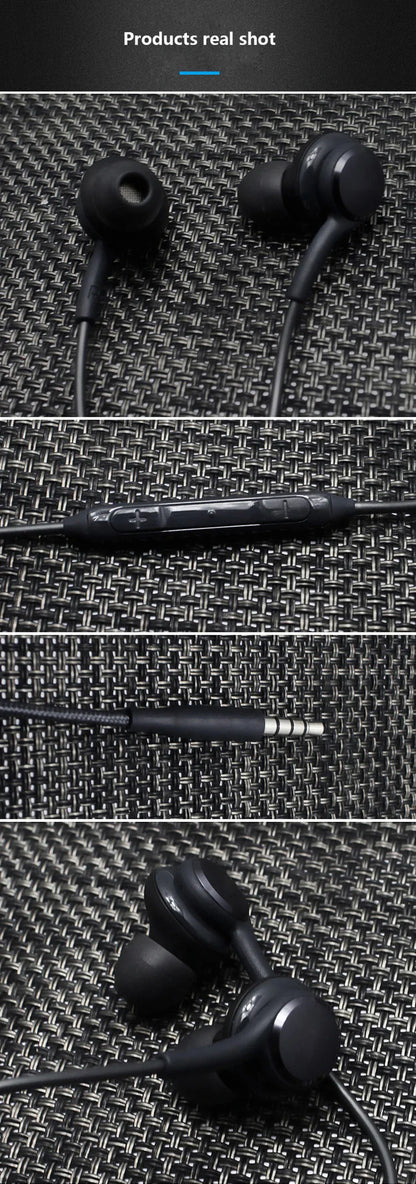 Premium Wired In-Ear Sports Earbuds with Mic, 3.5mm, Noise-Isolating Subwoofer