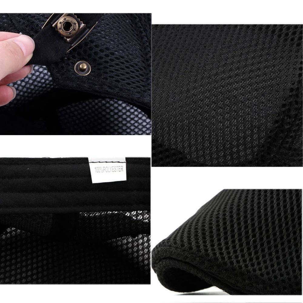 Unisex Mesh Flat Beret Cap - Summer Golf Driving Sun Protection
