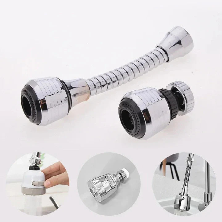 360-Degree Swivel Faucet Extender: Water Saving Nozzle Filter for Kitchen Sink