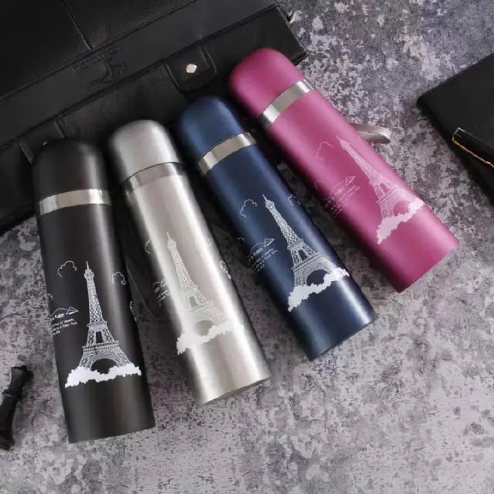 500ml Stainless Steel Metallic Insulated Vacuum Flask Travel Water Bottle