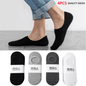 4 Pairs Men's Invisible No Show Liner Socks, Soft Breathable Thin Comfort