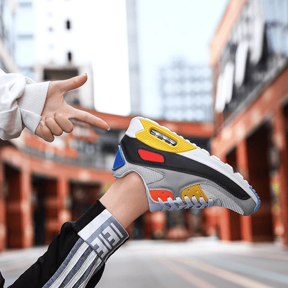 Men's Air Cushion Running Shoes: Breathable Mesh, Casual Lace-up, Sport Trainers