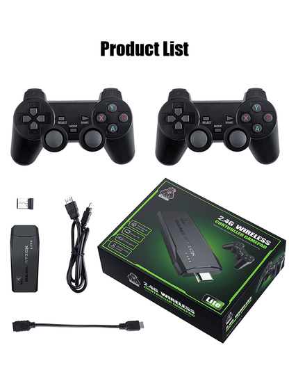 4K HD Retro Video Game Console Stick: 64GB Storage, 20000+ Classic Games