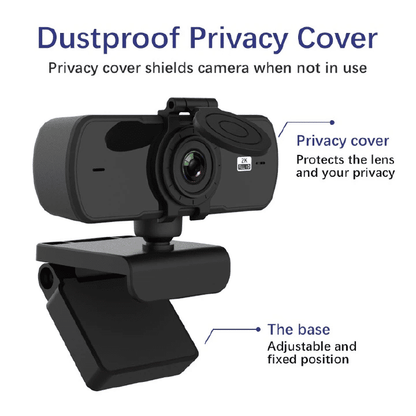 Full HD 1080P/2K USB Webcam with Built-in Microphone for PC Mac Laptop Desktop Streaming