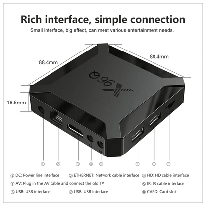 X96Q Smart TV Box, Android 10, 4K HDR10, Quad Core, 2GB RAM