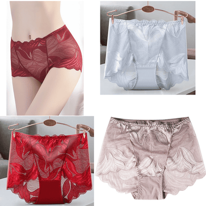 3-Pack High-Waist Lace Tummy Control Panties for Women: Comfort & Style