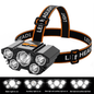 1200 Lumen USB Rechargeable 5-LED Waterproof Zoomable Headlamp for Outdoor Adventures