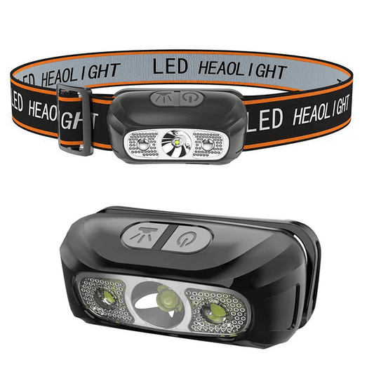 Bright LED Rechargeable Headlamp with Motion Sensor for Outdoor Activities