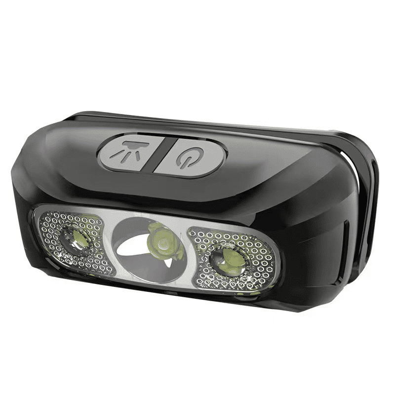 Bright LED Rechargeable Headlamp with Motion Sensor for Outdoor Activities