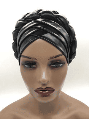Premium Women's Braided Turban Headwrap - Auto Gele Headtie - Stylish Headscarf Bonnet