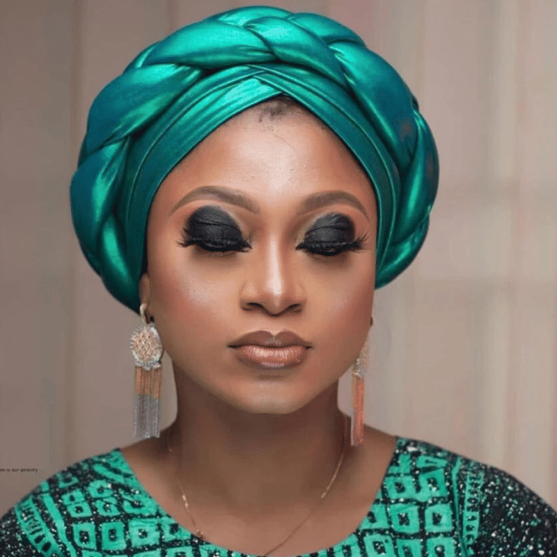 Premium Women's Braided Turban Headwrap - Auto Gele Headtie - Stylish Headscarf Bonnet