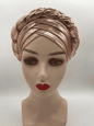 Premium Women's Braided Turban Headwrap - Auto Gele Headtie - Stylish Headscarf Bonnet