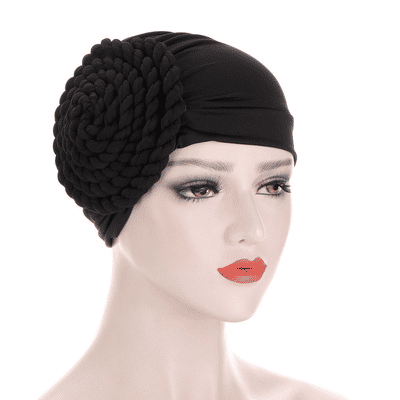 Elegant Braided Turban Head Wrap for Women - Soft, Stylish, Versatile Headwear
