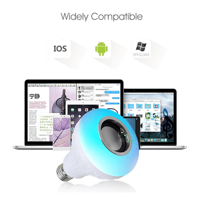 Smart LED Bluetooth Speaker Bulb - APP Control, RGB Light, Music Player