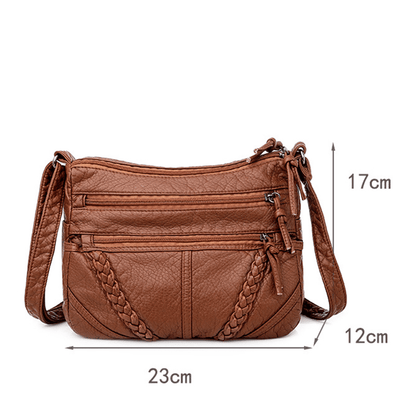 Fashionable Multi-Pocket PU Leather Women's Shoulder Handbag - Versatile Messenger Purse