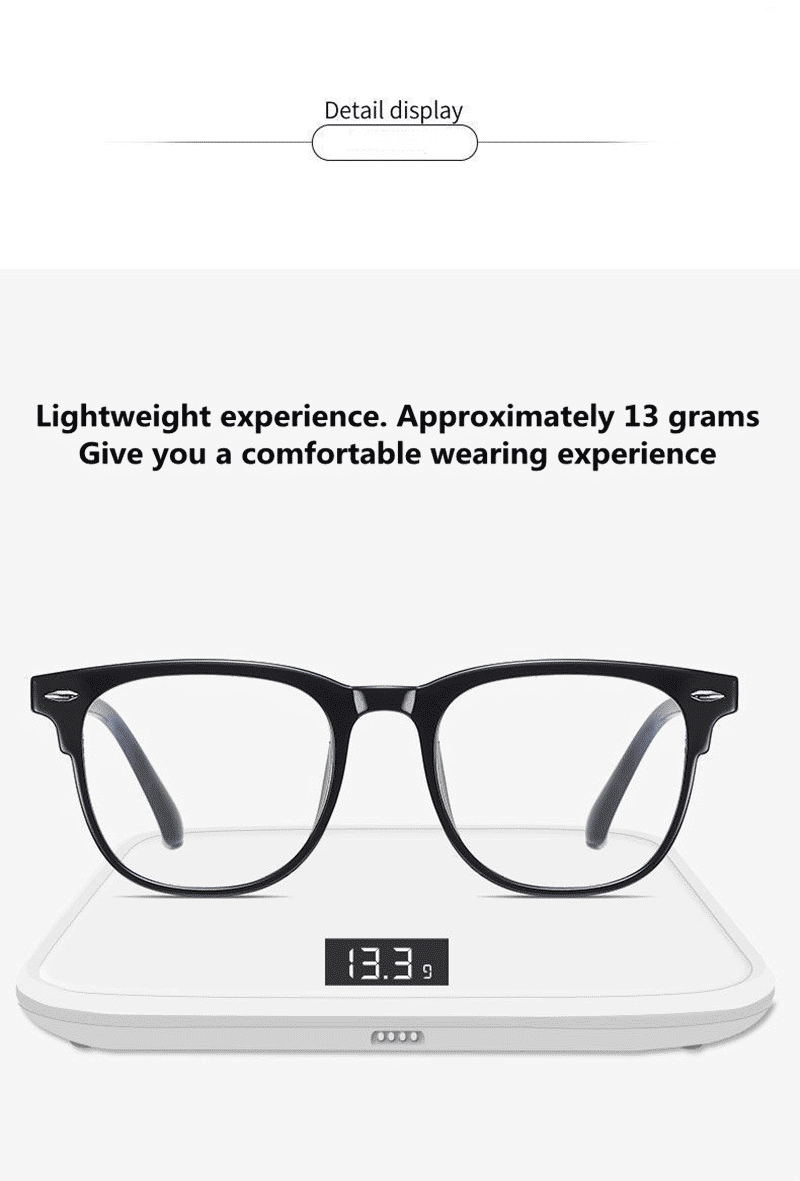 Vintage Anti-Blue Light Computer Glasses: Stylish Plain Frame for Digital Eye Strain