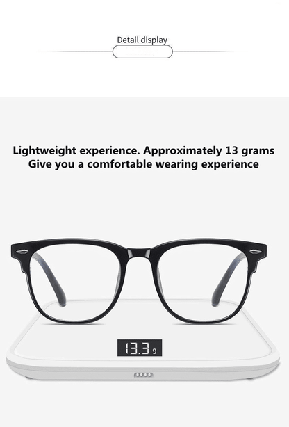 Vintage Anti-Blue Light Computer Glasses: Stylish Plain Frame for Digital Eye Strain