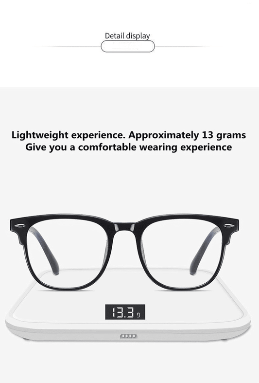 Vintage Anti-Blue Light Computer Glasses: Stylish Plain Frame for Digital Eye Strain