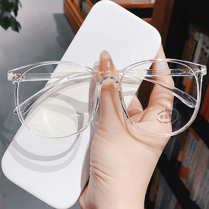 Unisex Transparent Anti-Blue Light Computer Glasses - Eye Strain Blocking Eyewear