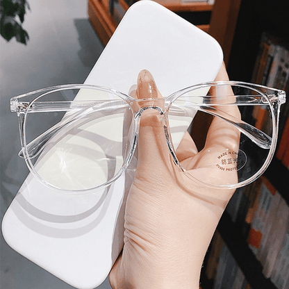 Unisex Transparent Anti-Blue Light Computer Glasses - Eye Strain Blocking Eyewear