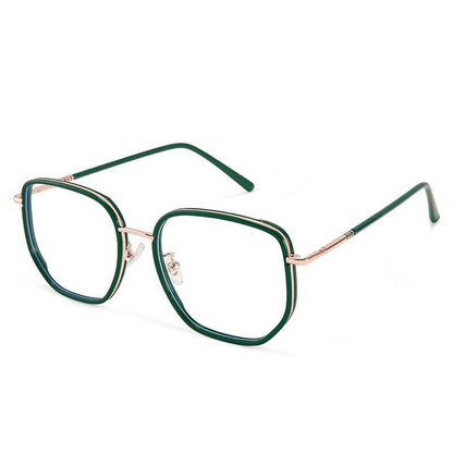 Ultralight Anti-Blue Light Retro Green Frame Reading Glasses, Screen Eye Strain Relief