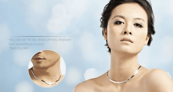 Elegant Silver Plated Flat Snake Bone Chain Clavicle Necklace for Unisex