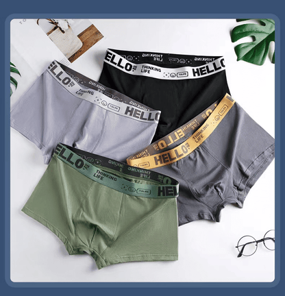 4-Pack Men's Cotton Graphene Boxer Briefs - Bacteriostat Youth Performance Underwear